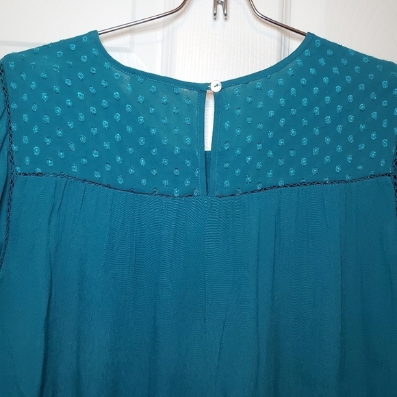 ANTHROPOLOGIE | Meadow Rue Vivie Blouse Teal Boho - Picture 6 of 9